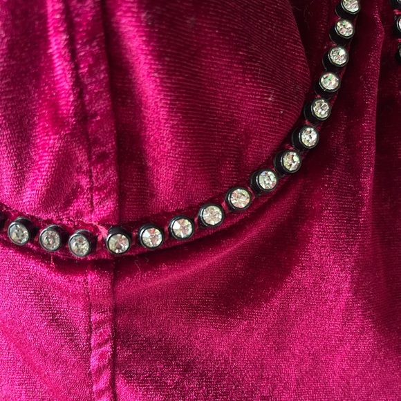 👑💕|| Burgundy Rhinestone Bodysuit - Picture 2 of 4